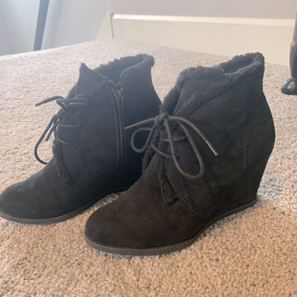 Dolcetta Black Ankle Boots (Wedges)